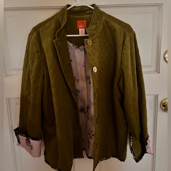 HEARTS OF PALM CORDUROY ASIAN JACKET - Picture 1 of 15